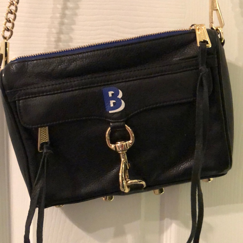 Rebecca Minkoff Black Crossbody - “B” initial